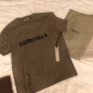 Fear Of God Essentials umber taupe t-shirt